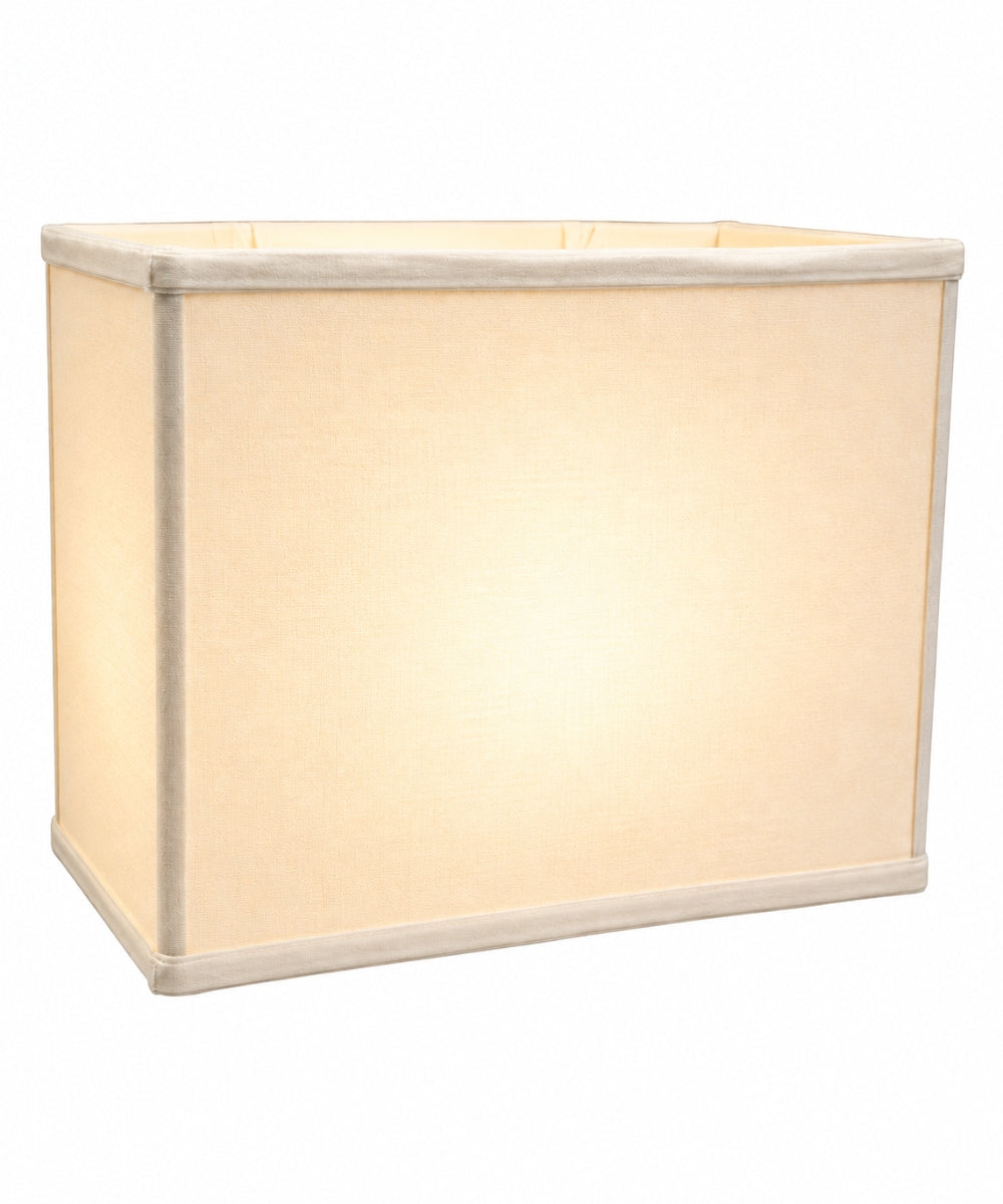 16"W x 11"H Rectangular Drum Lampshade Softback White