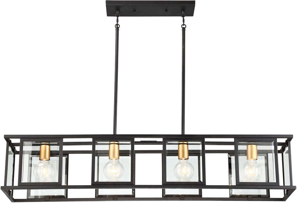42"W Payne 4-Light Pendant Midnight Bronze
