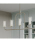 Mack 5-Light Linear Chandelier with Layered Glass Shades Brushed Nickel