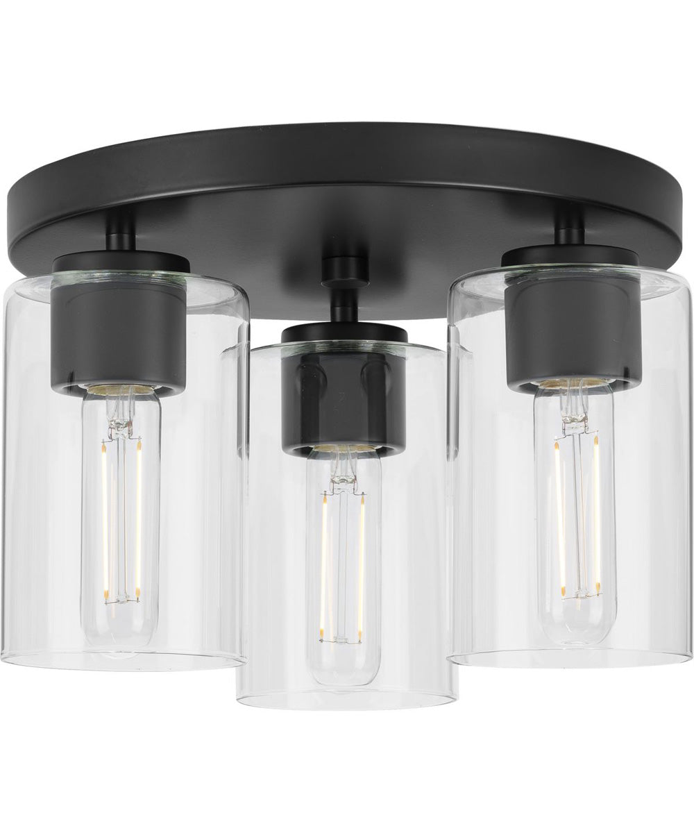 Cofield 12 in. 3-Light Flush Mount P350237 Matte Black