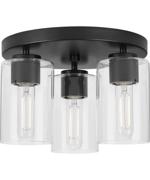 Cofield 12 in. 3-Light Flush Mount P350237 Matte Black