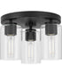 Cofield 12 in. 3-Light Flush Mount P350237 Matte Black
