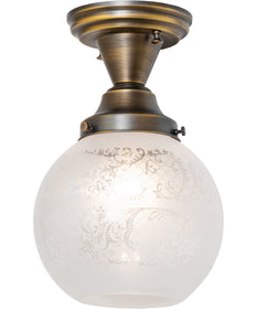 8" Wide Revival Schoolhouse Vivianna Flushmount