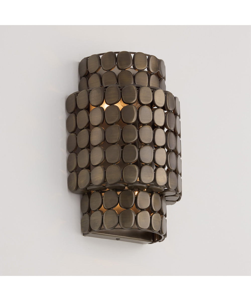 Eliana 2-Light Sconce Dark Brass