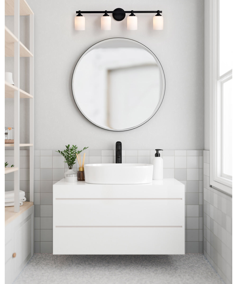 Solara 4-Light Vanity & Wall Matte Black