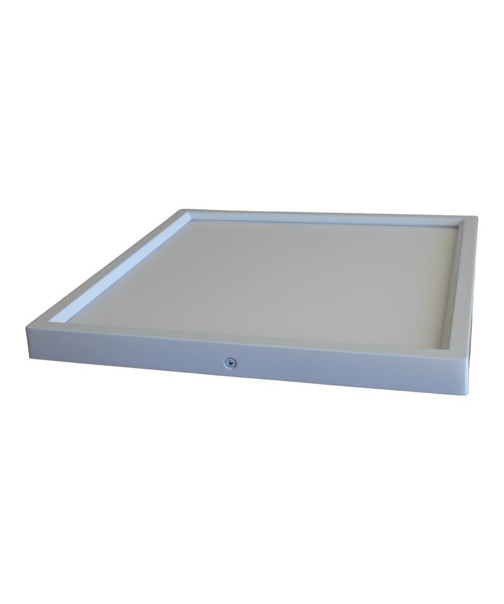 13"W 1-Light Square LED Flush Mount Light Fixture White Acrylic Finish