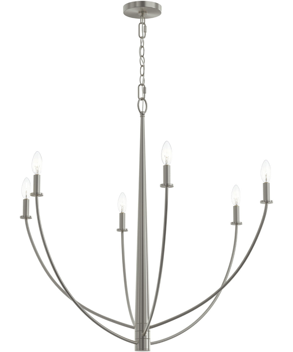 Jheni 6-Light Large Chandelier Brushed Nickel