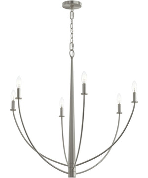 Jheni 6-Light Large Chandelier Brushed Nickel