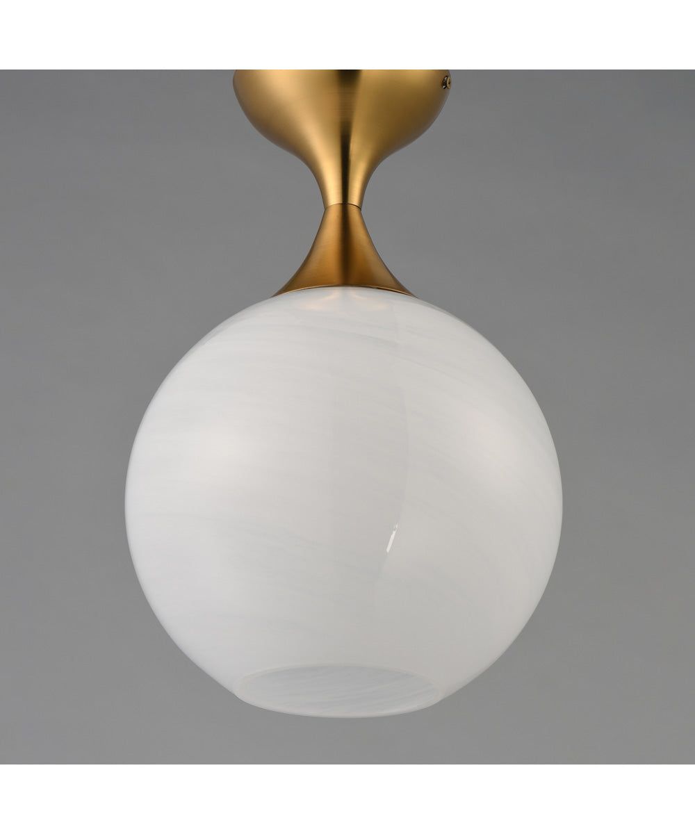 Neve Flush Mount Natural Aged Brass