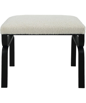 Diverge White Shearling Small Bench