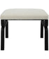 Diverge White Shearling Small Bench