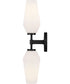 Gio 2-Light Large Two Light Sconce in Black