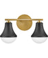 Haddie 2-Light Small Two Light Vanity in Black