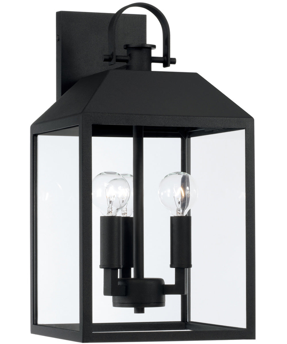 Nelson 3-Light Outdoor Wall-Lantern Black