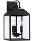 Nelson 3-Light Outdoor Wall-Lantern Black