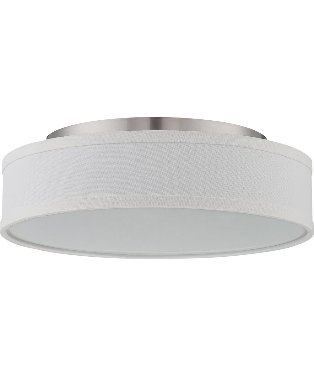13"W Heather 1-Light LED Close-to-Ceiling Brushed Nickel
