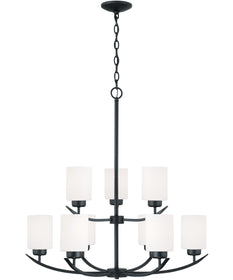 Dixon 9-Light Chandelier Matte Black