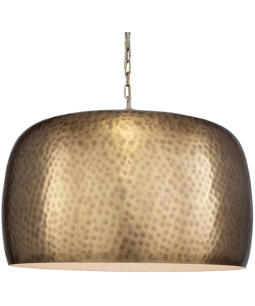 Lemont Hammered Brass 1 Light Pendant