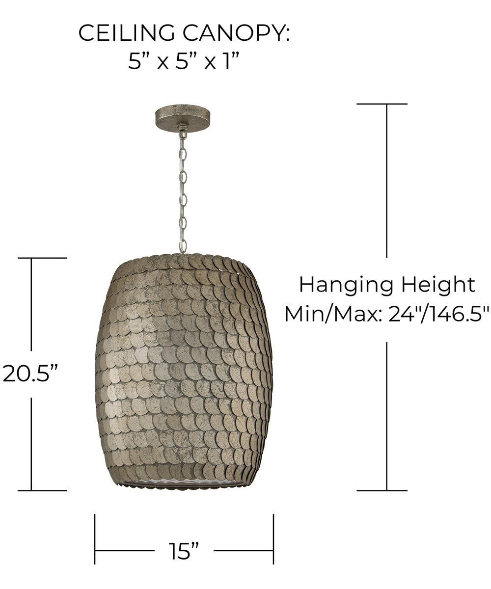 Delphine 1-Light Pendant Grecian Luster