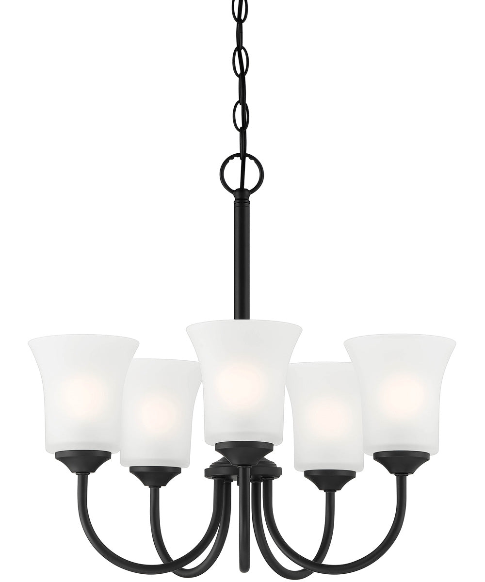 Bronson 5 Light Chandelier Matte Black