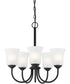 Bronson 5 Light Chandelier Matte Black