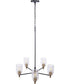 Council 5-Light Lighting Flat Black/Satin Brass