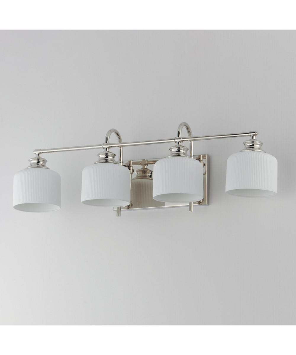Bisque 4-Light Bath Vanity Polished Nickel