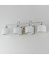 Bisque 4-Light Bath Vanity Polished Nickel