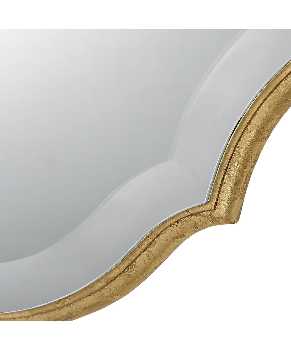 20x30" Wall Mirror Lightly Antiqued with Metallic Gold Leaf