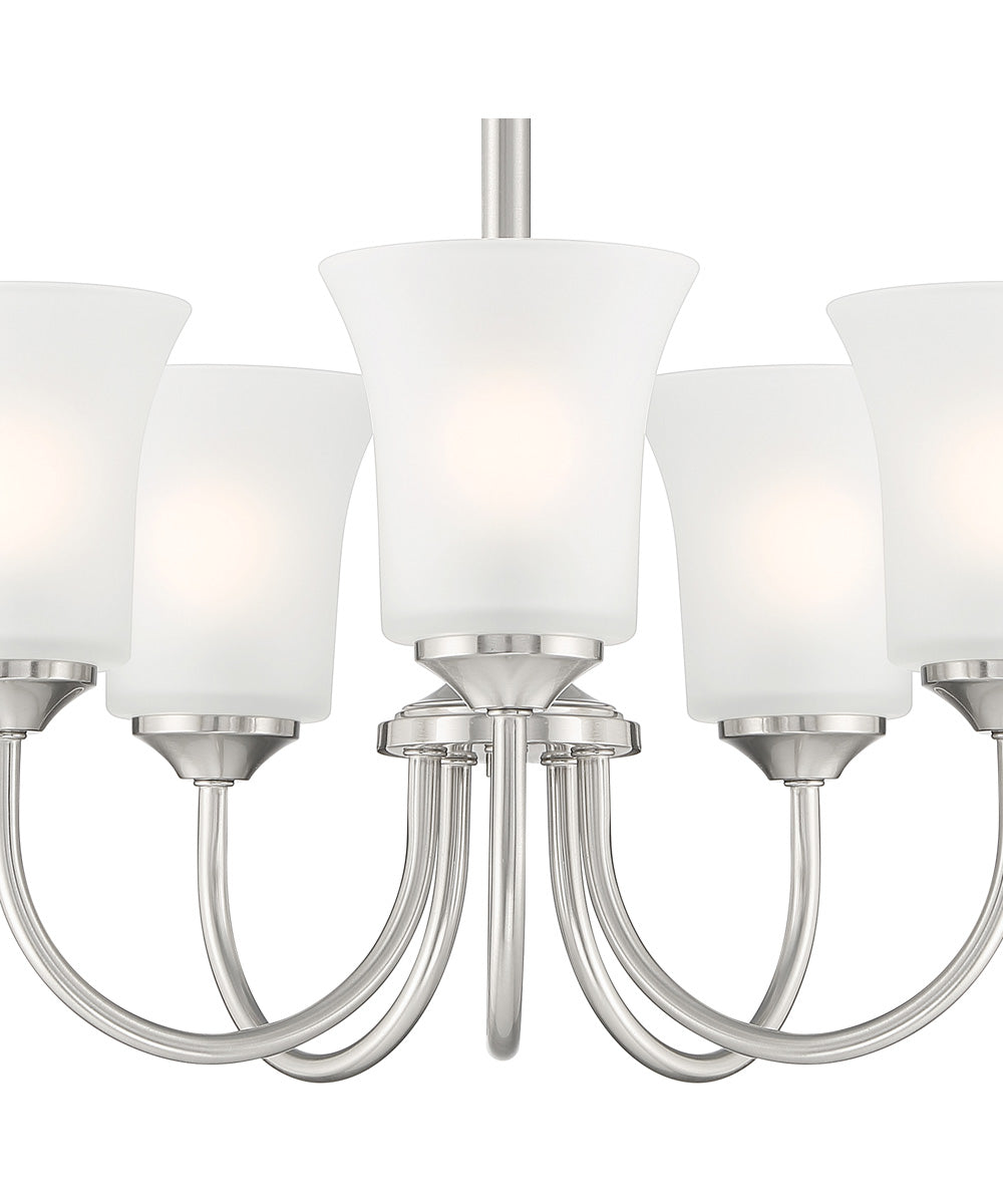 Bronson 5 Light Chandelier Brushed Nickel
