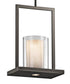 8"w Triad 2-Light Pendant Light Olde Bronze Finish with Clear and Frosted Vetro Mica Diffuser Glass Shade