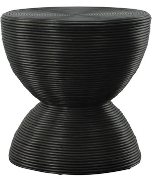 Bongo Black Rattan Side Table