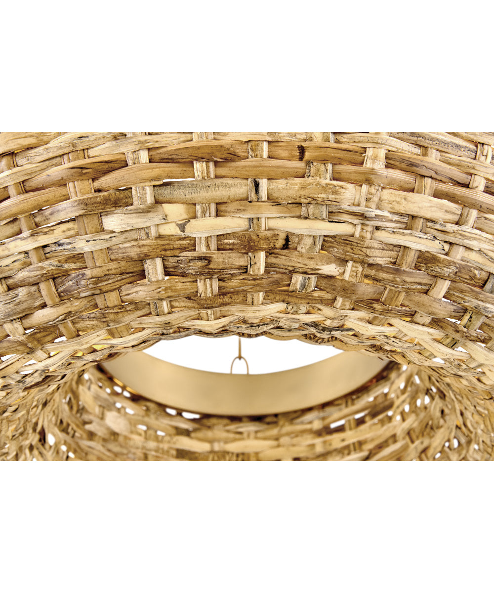 Sanibel 4-Light Medium Convertible Semi-Flush Mount in Lacquered Brass