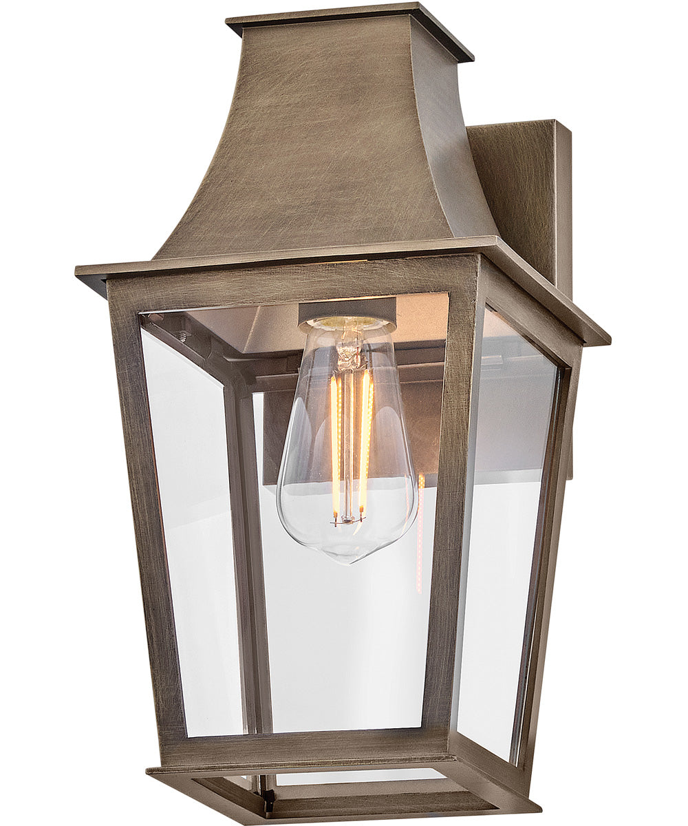 Georgetown Coastal Elements  1-Light Small Wall Mount Lantern in Burnished Bronze