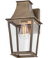 Georgetown Coastal Elements  1-Light Small Wall Mount Lantern in Burnished Bronze