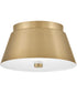 Tess 2-Light Small Flush Mount in Lacquered Brass