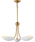 Maris 3-Light Pendant White/Natural Aged Brass