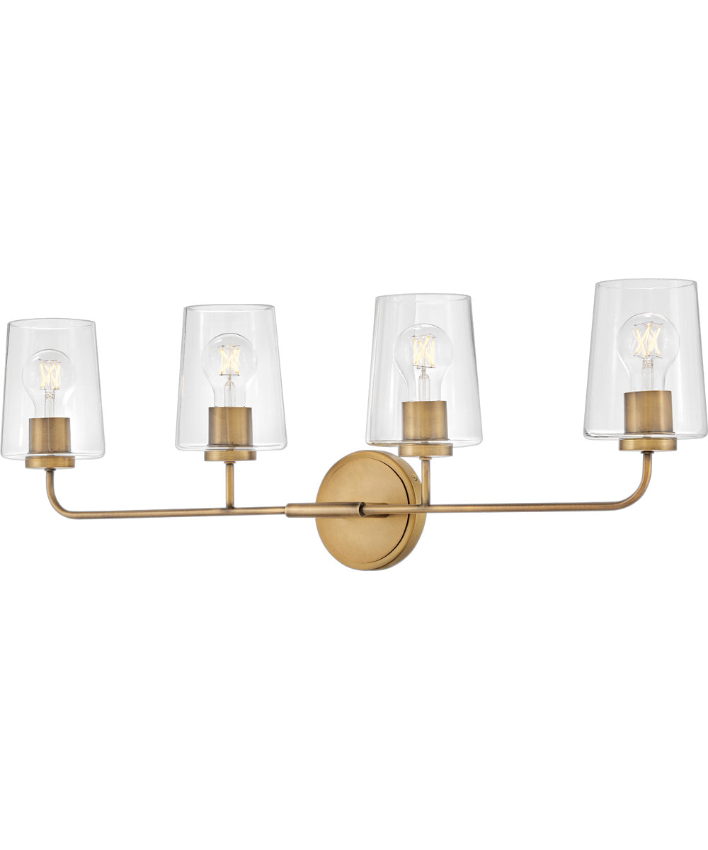 Kline 4-Light Large Four Light Vanity in Heritage Brass