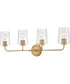 Kline 4-Light Large Four Light Vanity in Heritage Brass