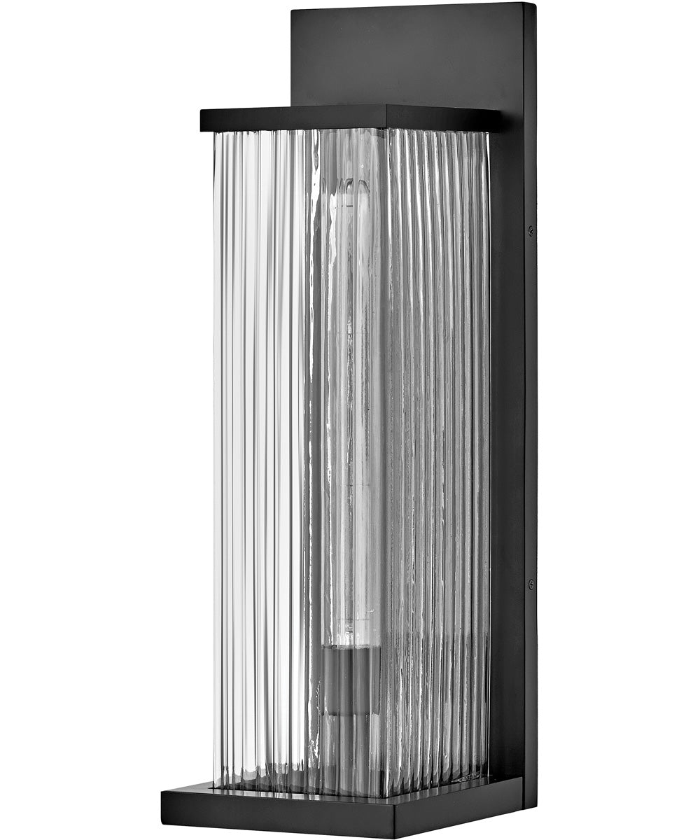 Torrent 1-Light Large Wall Mount Lantern in Black