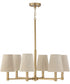 Mira 6-Light Chandelier Matte Brass