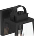 Hedry Medium Outdoor Wall Lantern with Clear Glass Panels Matte Black