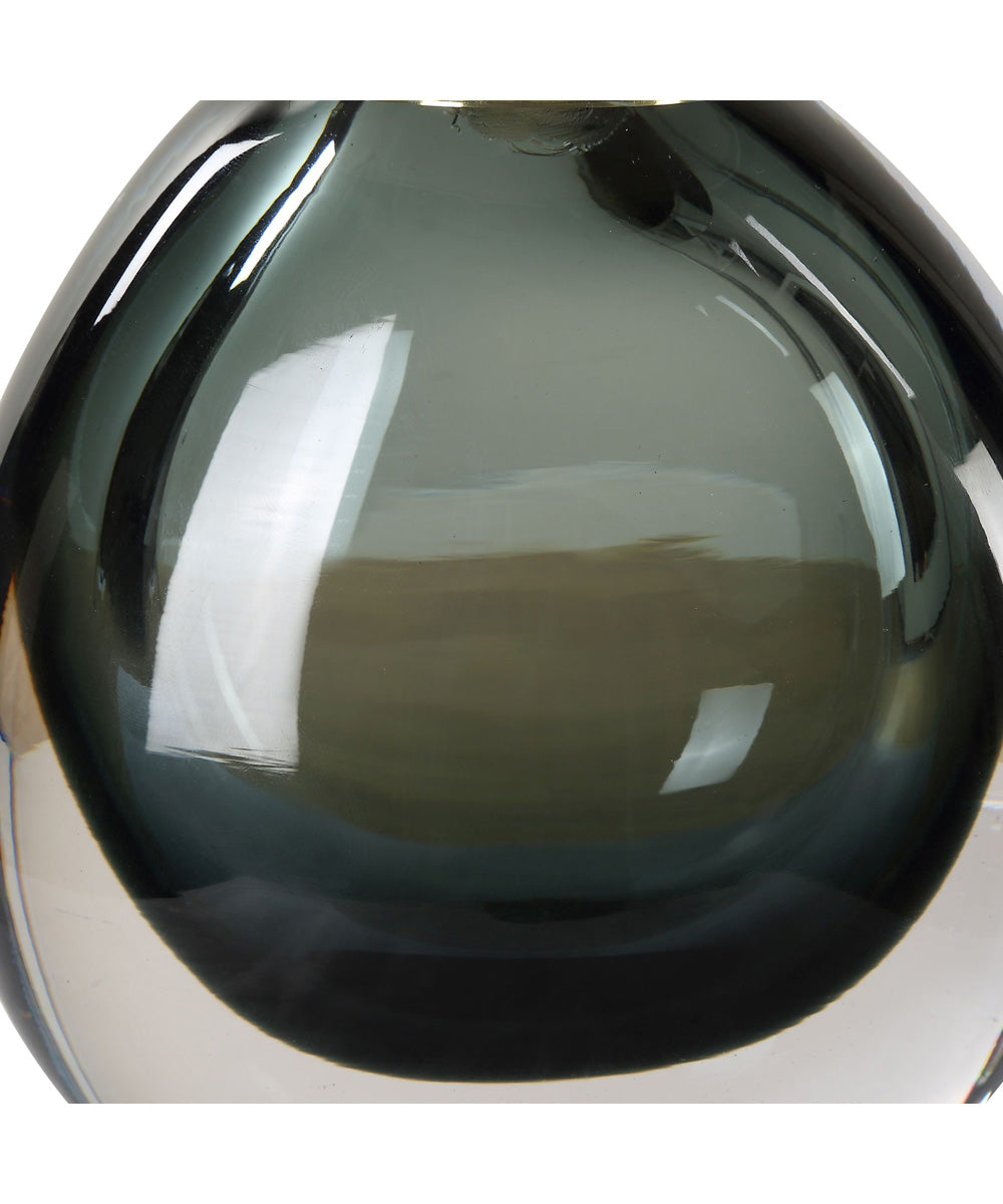 Enigma Teal Blue Glass Buffet Lamp