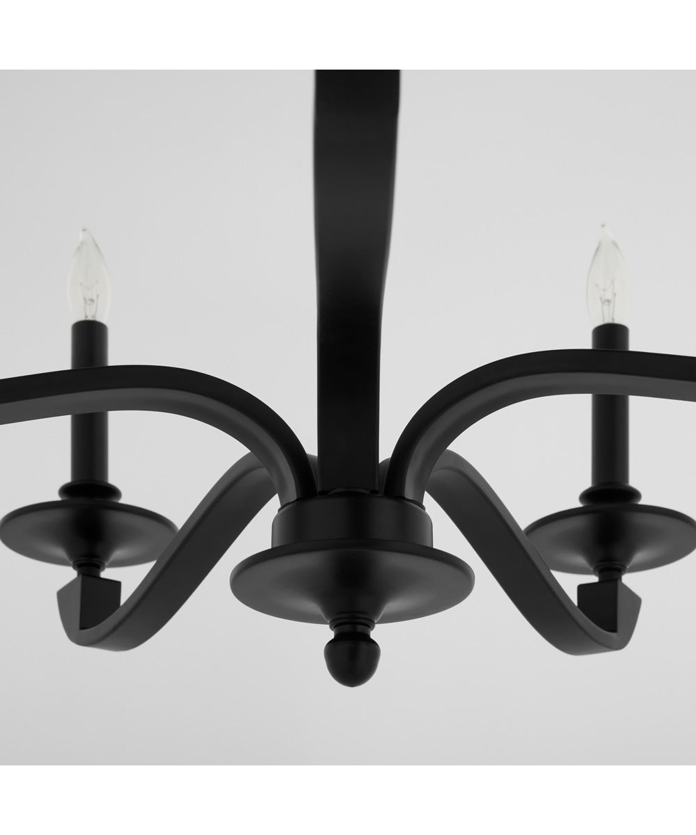 Chantelle 5-light Chandelier Matte Black