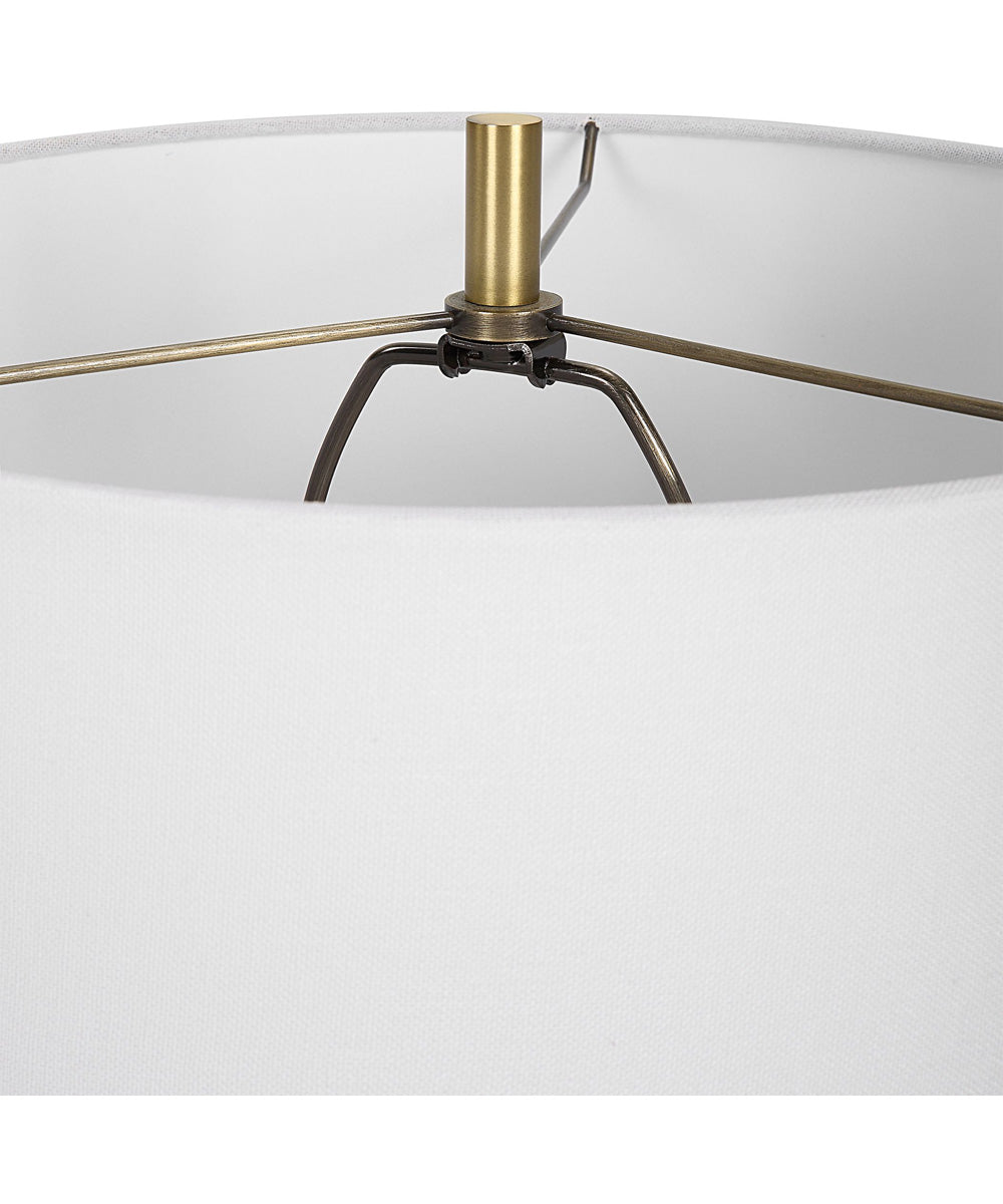 Coil Sculpted Blue Table Lamp