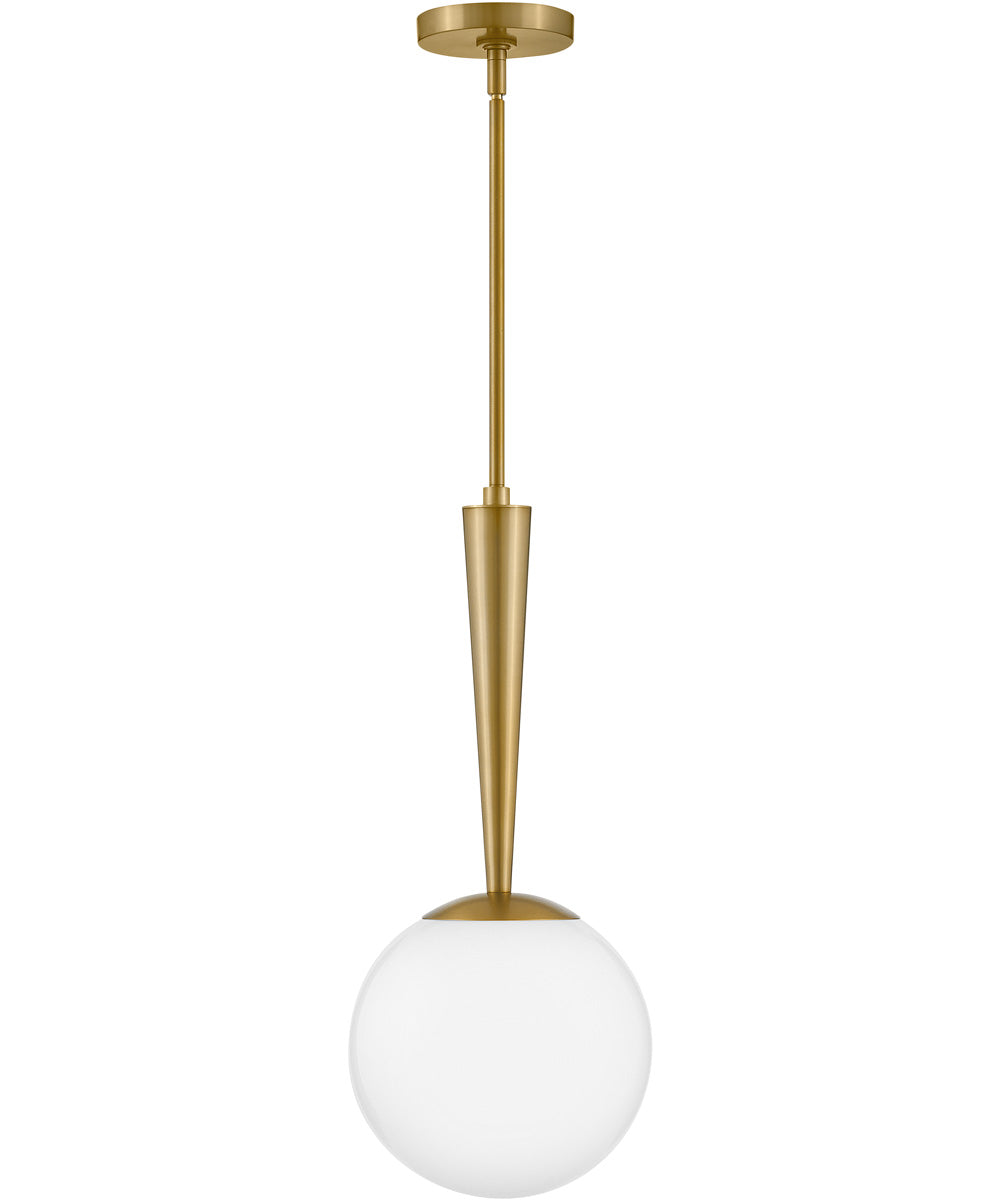 Izzy 1-Light Small Pendant in Lacquered Brass