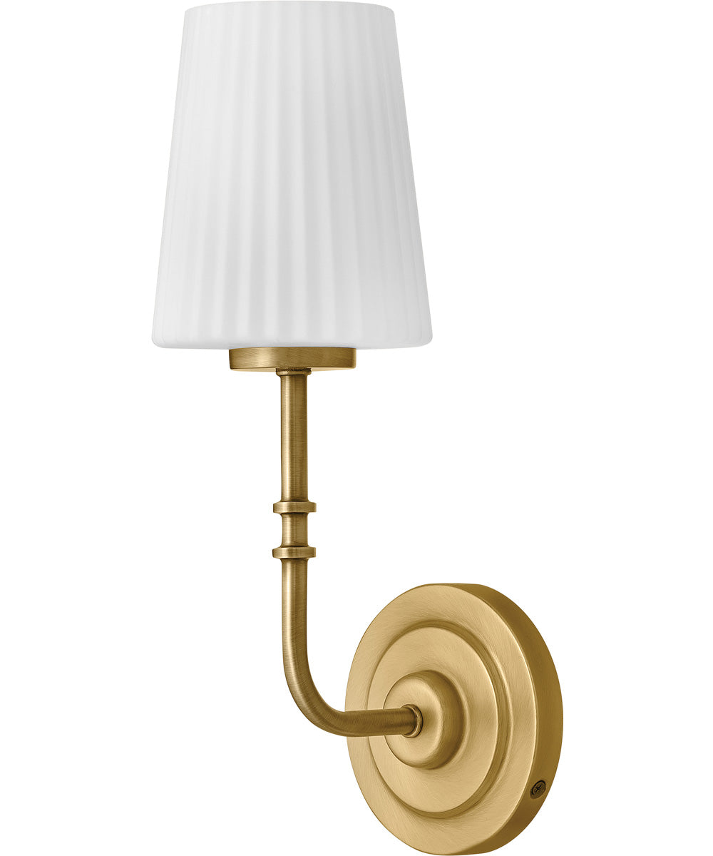 McKenna 1-Light Medium Single Light Sconce in Lacquered Brass