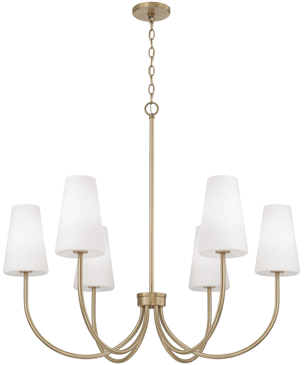Averitt 6-Light Chandelier Aged Brass
