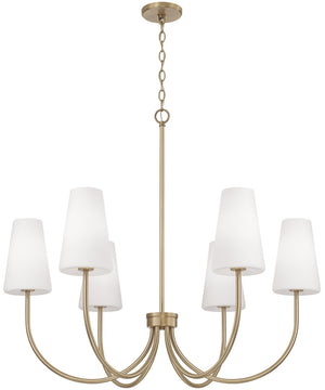 Averitt 6-Light Chandelier Aged Brass