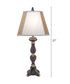 34"H 3-Way Table Lamp Roman Bronze